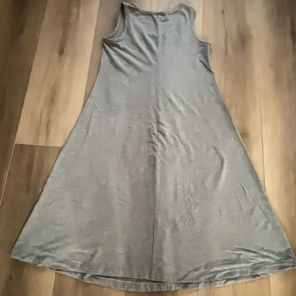 J Jill Dress‎ Women Medium Gray Tank Sleeveless Knit Midi Stretch Minimalist - Picture 7 of 7